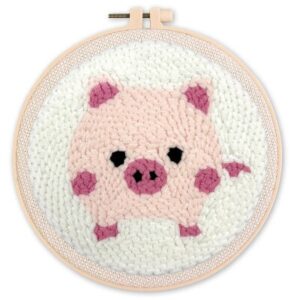 Punch Needle Kit Maialino rosa