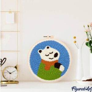 Punch Needle Kit Orso polare felice