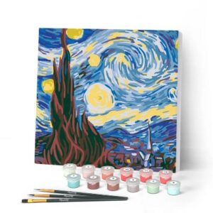 Mini Kit da Dipingere con i Numeri Notte stellata