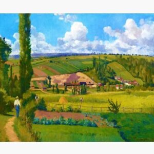 Ricamo a Punto Croce - Paesaggio a Les Pâtis, Pontoise